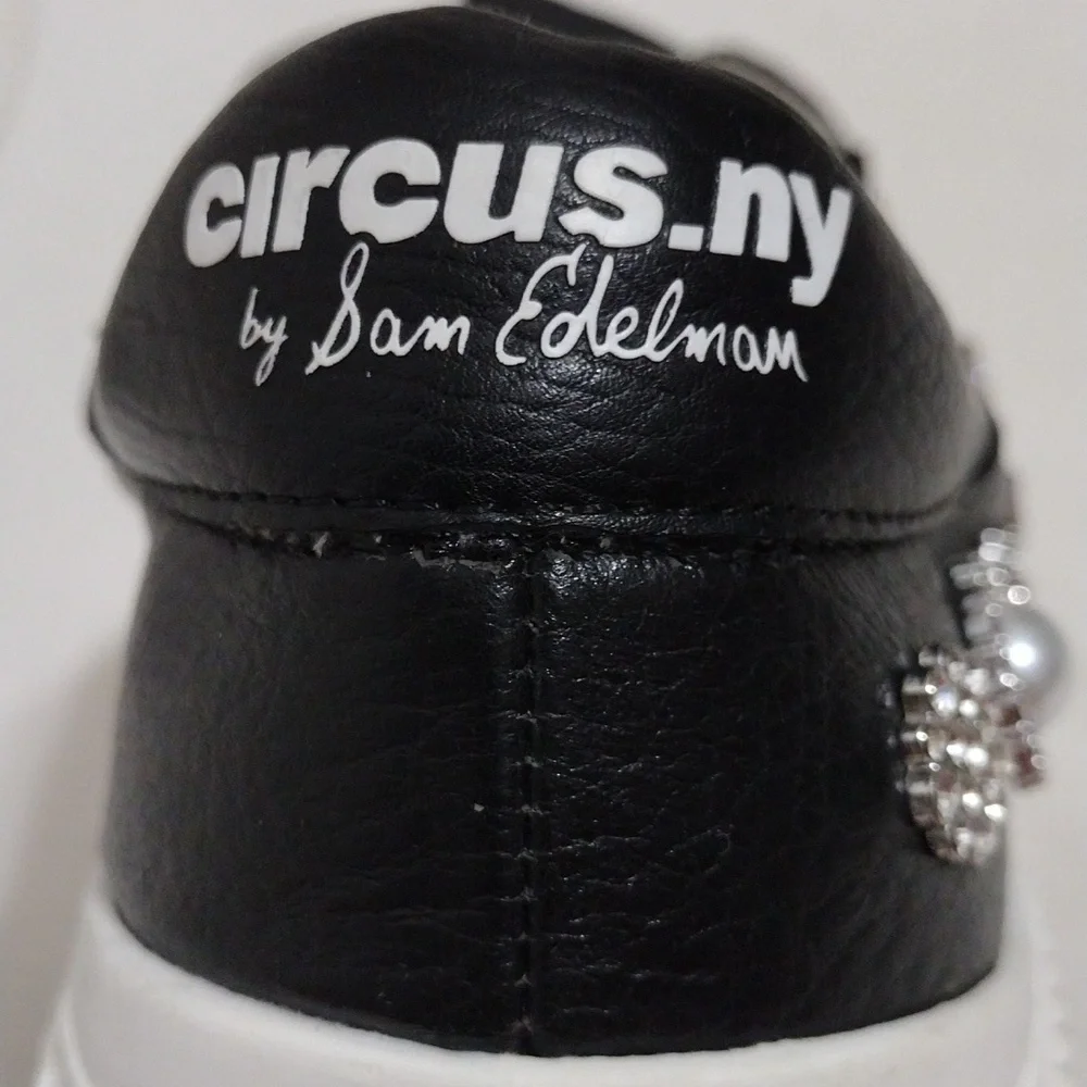 NEW Circus NY Sam Edelman Taelyn Rhinestone Platform Sneakers 9 Glam Streetwear
